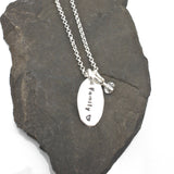 One Oval Charm Personalized Necklace