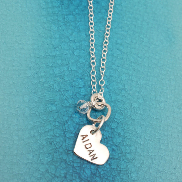 Single Heart Name Pendant Necklace