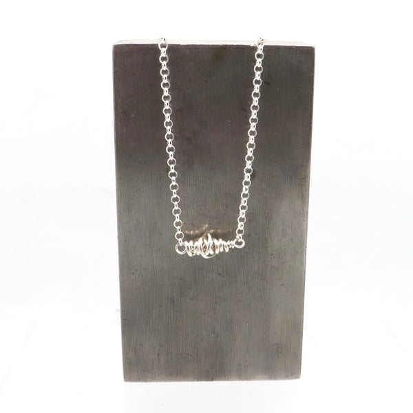 HERA Collection:  Silver Wrapped Short Necklace