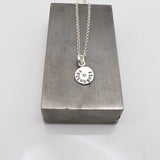 One Circle Personalized Necklace - Hammered Texture