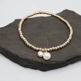 Fresh Water Pearls & Gold Filled Beaded Bracelet
