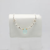 Inner Spirit: Aqua Chalcedony Balance Necklace