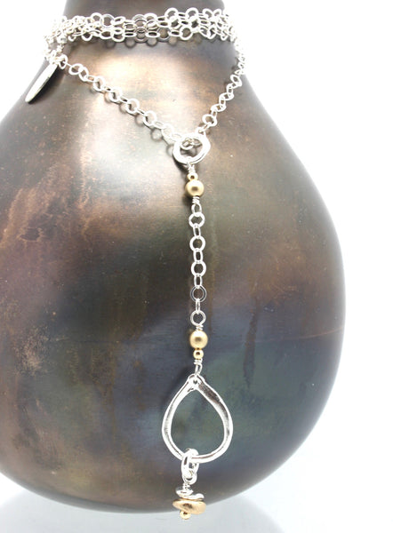 Inner Spirit:  Petite Fine silver Teardrop Earrings