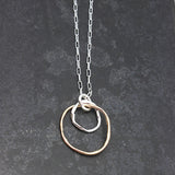 LINKS Collection - Bronze & Fine Silver Entwined Cloud Link Earrings