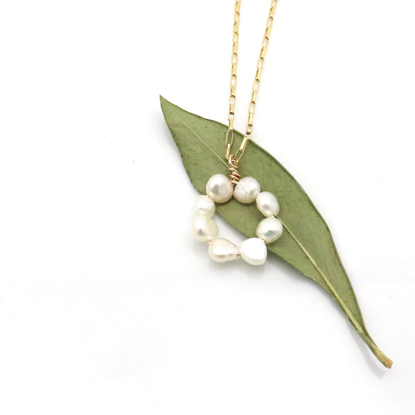 HERA Micro Pearl Hoop Necklace