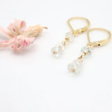 Natural Blue Topaz Cascade Earrings