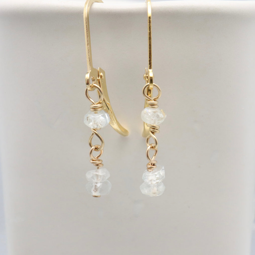 Natural Blue Topaz Cascade Earrings