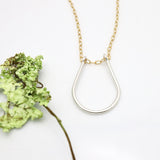 Ring Holder Necklace - Silver link with Gold Chain