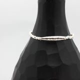 Hammered Bar Fine Silver Stretch Bracelet