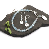 AQUAMARINE CLASP BRACELET