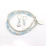 AQUAMARINE CLASP BRACELET