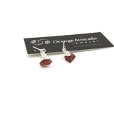 Raw Cut Red Garnet Earrings