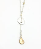 Molten Collection:  Mixed Metal Lariat Short Necklace