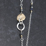Molten Collection: Molten Mixed Metal Long Necklace