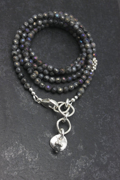 Molten Collection:  Labradorite Necklace & Wrap Bracelet