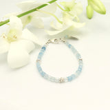 AQUAMARINE CLASP BRACELET