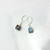 Molten Collection:  Labradorite Cube Earrings