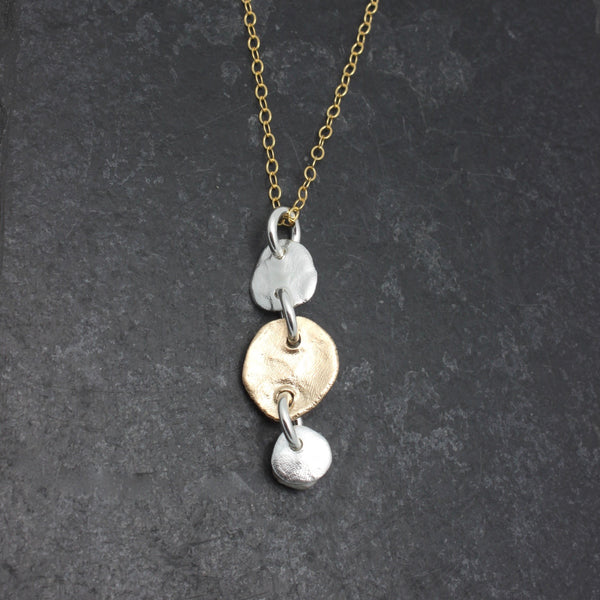 Molten Collection:  Tri-Molten Pendant Necklace