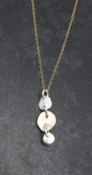 Molten Collection:  Tri-Molten Pendant Necklace