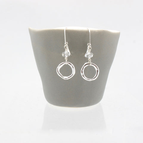 Chunky Fine Silver Links with Swarovski Crystals