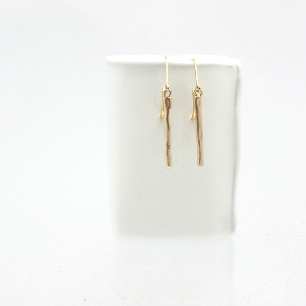 Arctic Blossoms:  Icicle Bronze Earrings