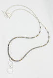 Ombre Grey Gold Petite Hoops