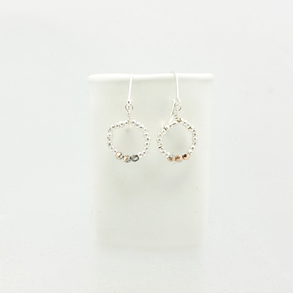 Ombre Rose Gold Petite Hoops