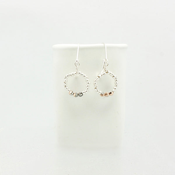 Ombre Rose Gold Petite Hoops