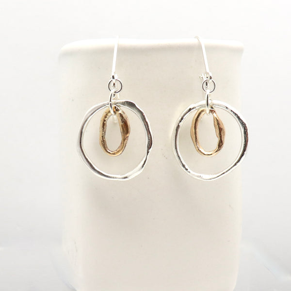 Bold Silver Pendulum Earrings
