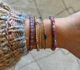 Lani Collection- Acai with gold Stretch Bracelet