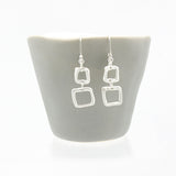 Contour Collection: Squared Silver Linked Short Necklace