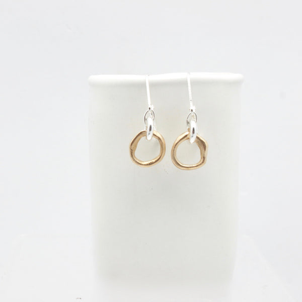 Contour Collection:  Petite Bronze Link Earrings