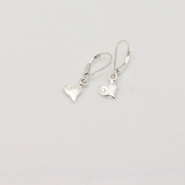 LOVE Freeform One + One Silver Heart Earrings & Cubic Zirconia