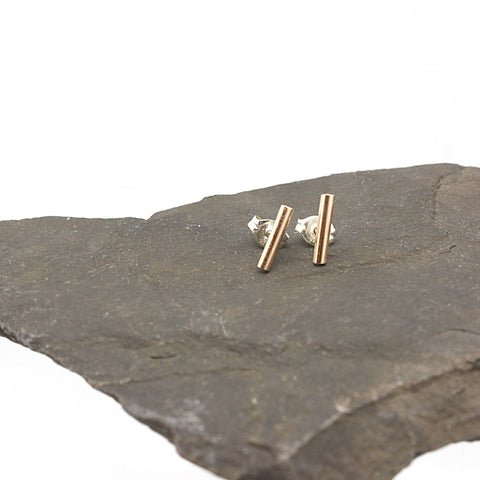 Petite Gold Bar Studs