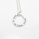Freeform Fine Silver Open Link Personalized Necklace