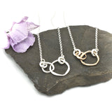 Mother Daughter Necklace - Petite Silver Link