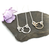 Mother Daughter Necklace - Petite Bronze Link