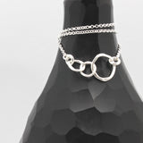 Mother 2 Daughters Necklace - Petite Silver Links