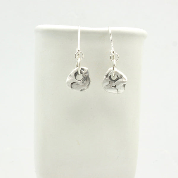 Lava Form Collection:  Silver Pali Earrings