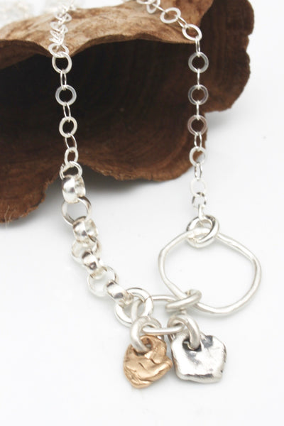 Lava Form Collection:  Una "Pebbles" Link Necklace