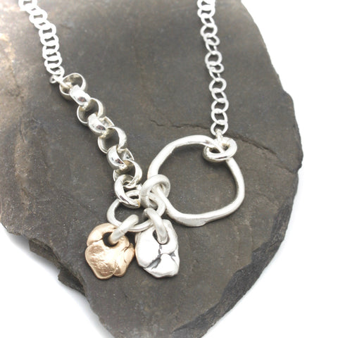 Lava Form Collection:  Una "Pebbles" Link Necklace
