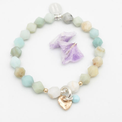 Lava Form Collection:  Amazonite Mako Stretch Bracelet