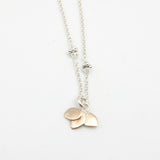 One of a Kind:  Bronze 3 Petite Petal Short Necklace