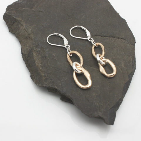 Curve Collection: Bronze Stack Curve Earrings