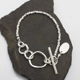Mother 2 Daughters Bracelet - Fine silver Petite Links