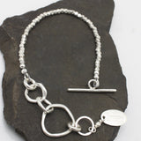 Mother 2 Daughters Bracelet - Fine silver Petite Links