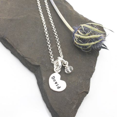 Single Heart Name Pendant Necklace