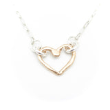 Open Bronze Heart Necklace
