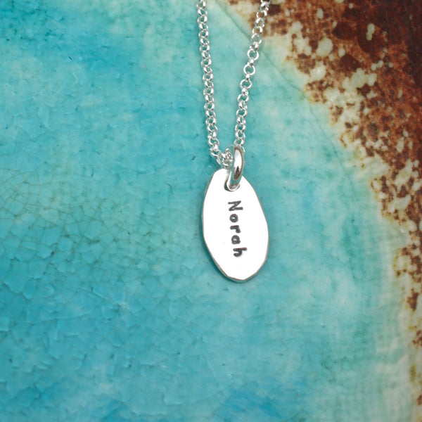 One Oval Charm Personalized Necklace