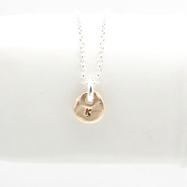 Bronze Initial Necklace